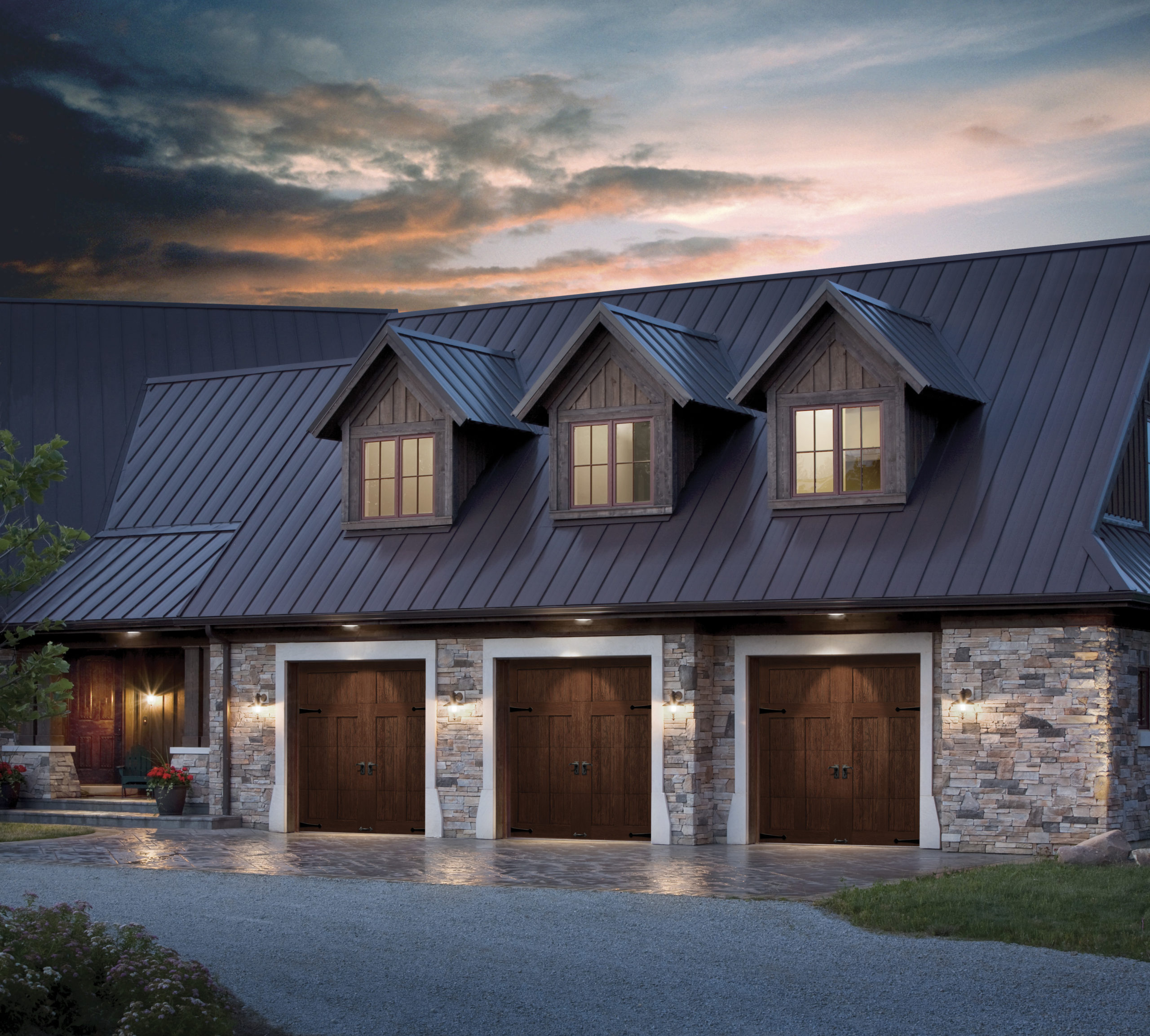 faux wood garage doors by clopay