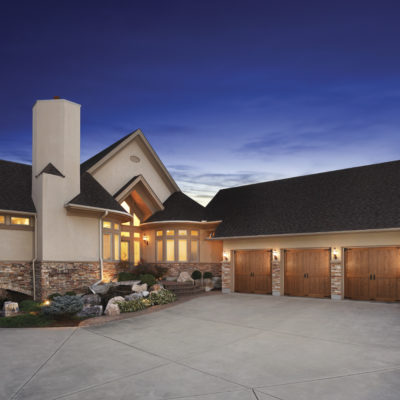 4-layer canyon ridge faux wood garage door by clopay