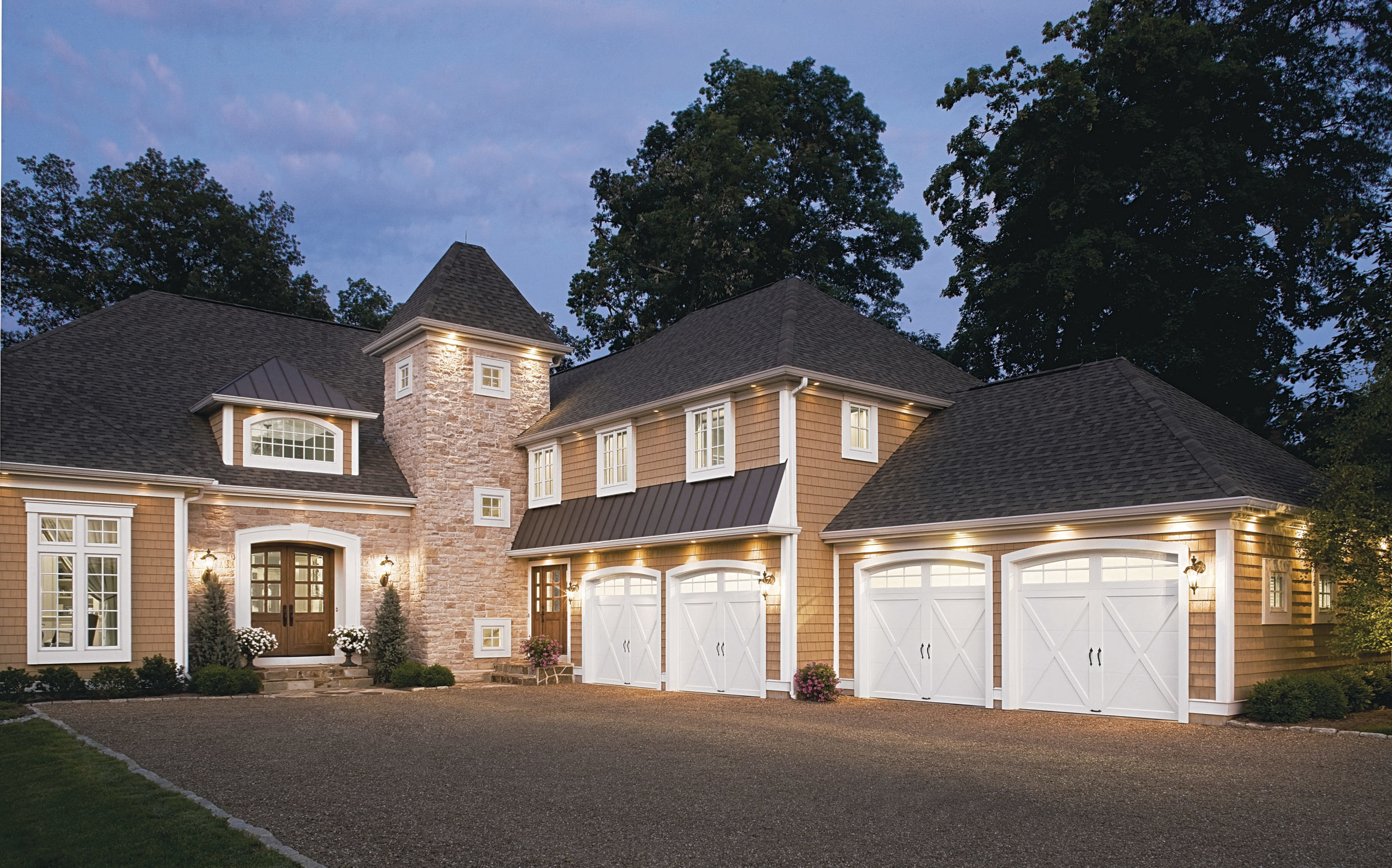 arched top garage doors with windows by clopay