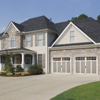 clipped corner steel garage door by clopay