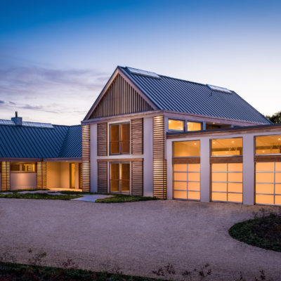 sleek and modern garage door with lots of glass