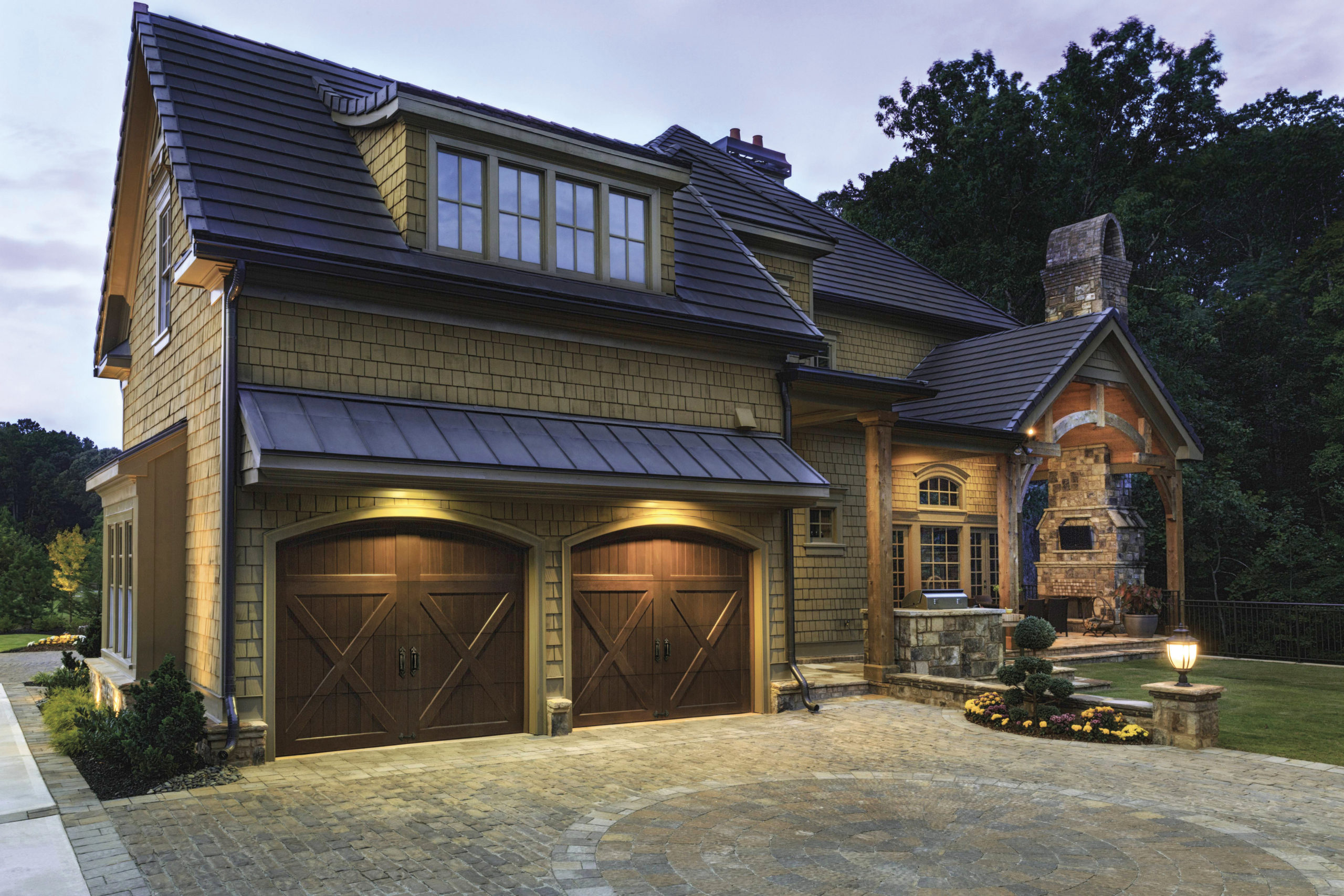 arched wood single car garage door by clopay