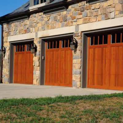 cedar overlay garage doors by chi ohd