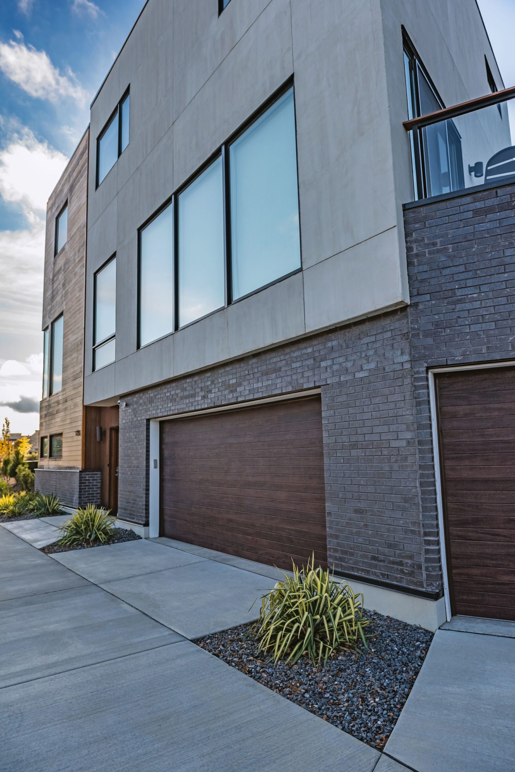 chi overhead garage doors planks wood tone