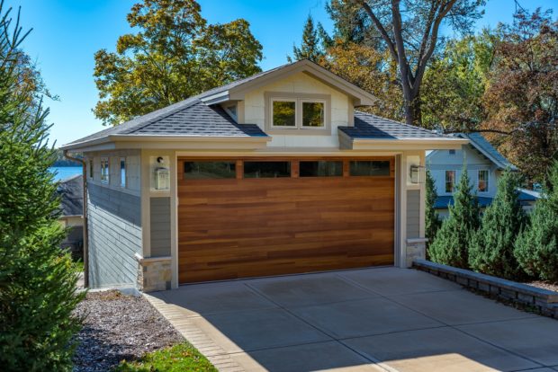 chi overhead planks bungalow garage door with windows