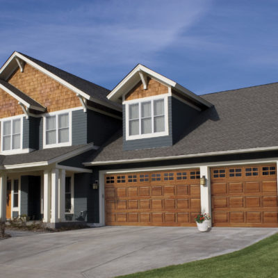 craftsman style wood garage door by clopay