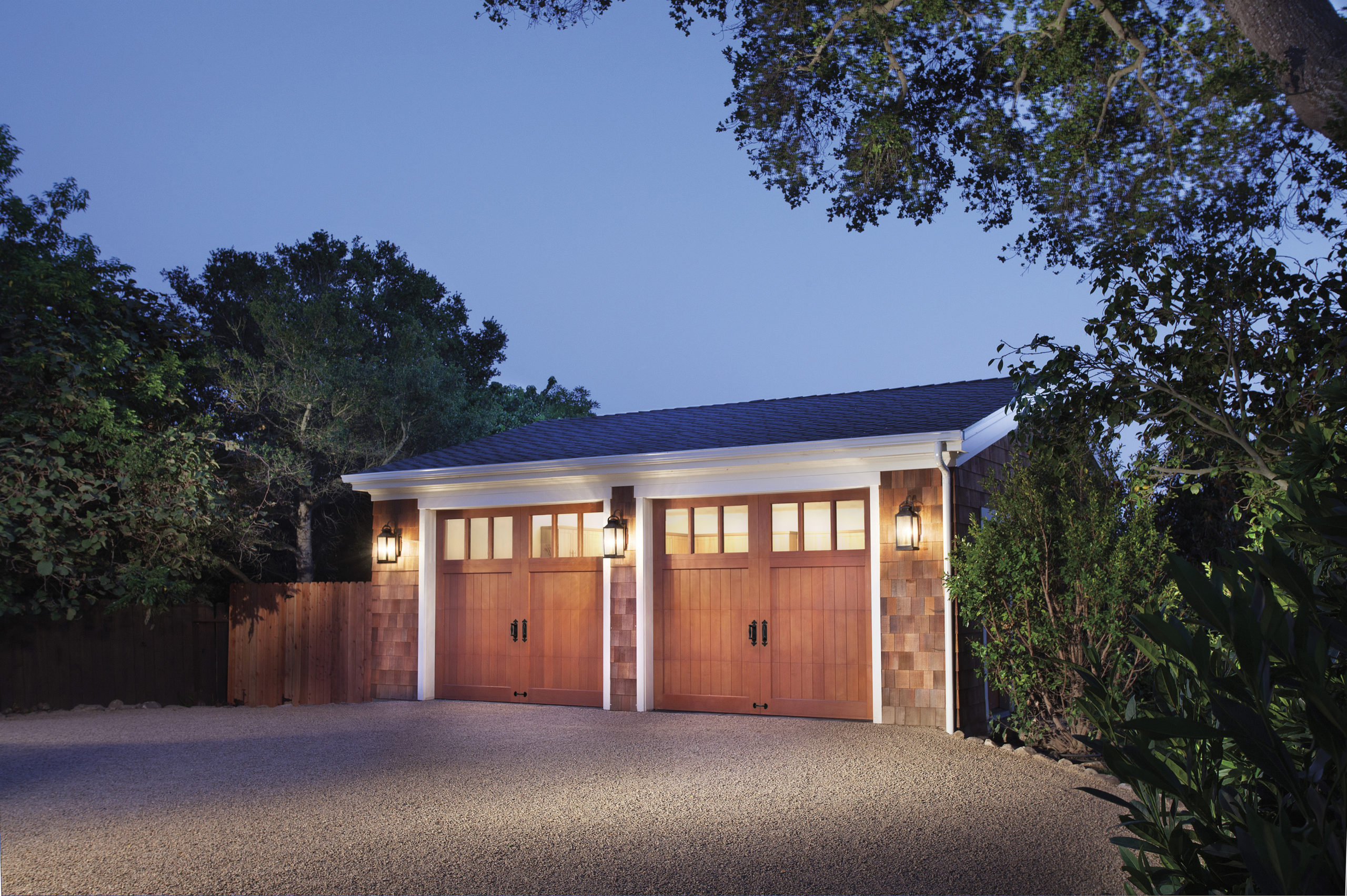 light stain wood garage doors by clopay
