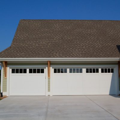 white fiberglass garage doors with windows by chi ohd