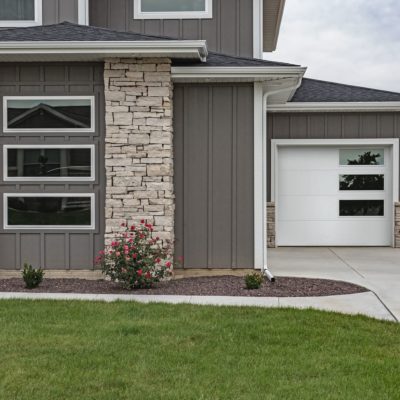 white flush panel garage door with windows by chi ohd