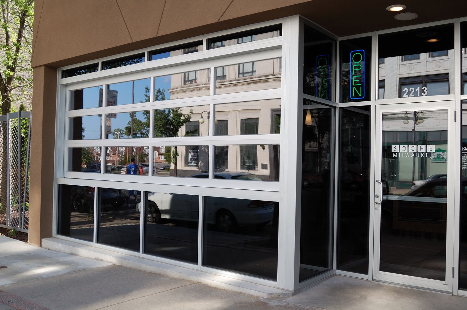 aluminum garage door storefront by chi ohd