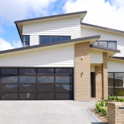 bronze full view aluminum garage door