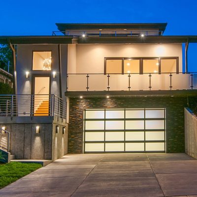 full view aluminum and glass garage door