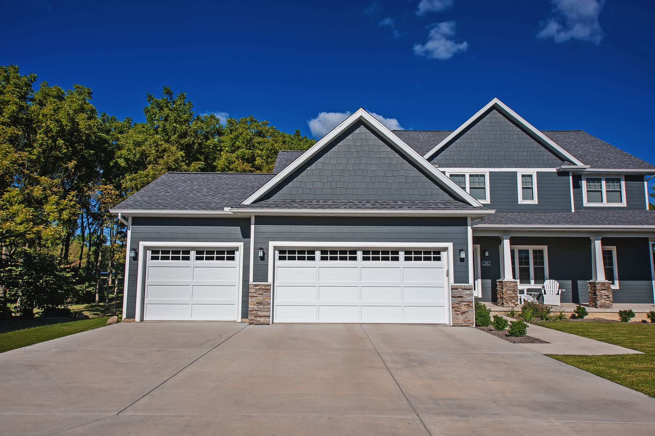 steel recessed panel two and one car garage doors by chi ohd