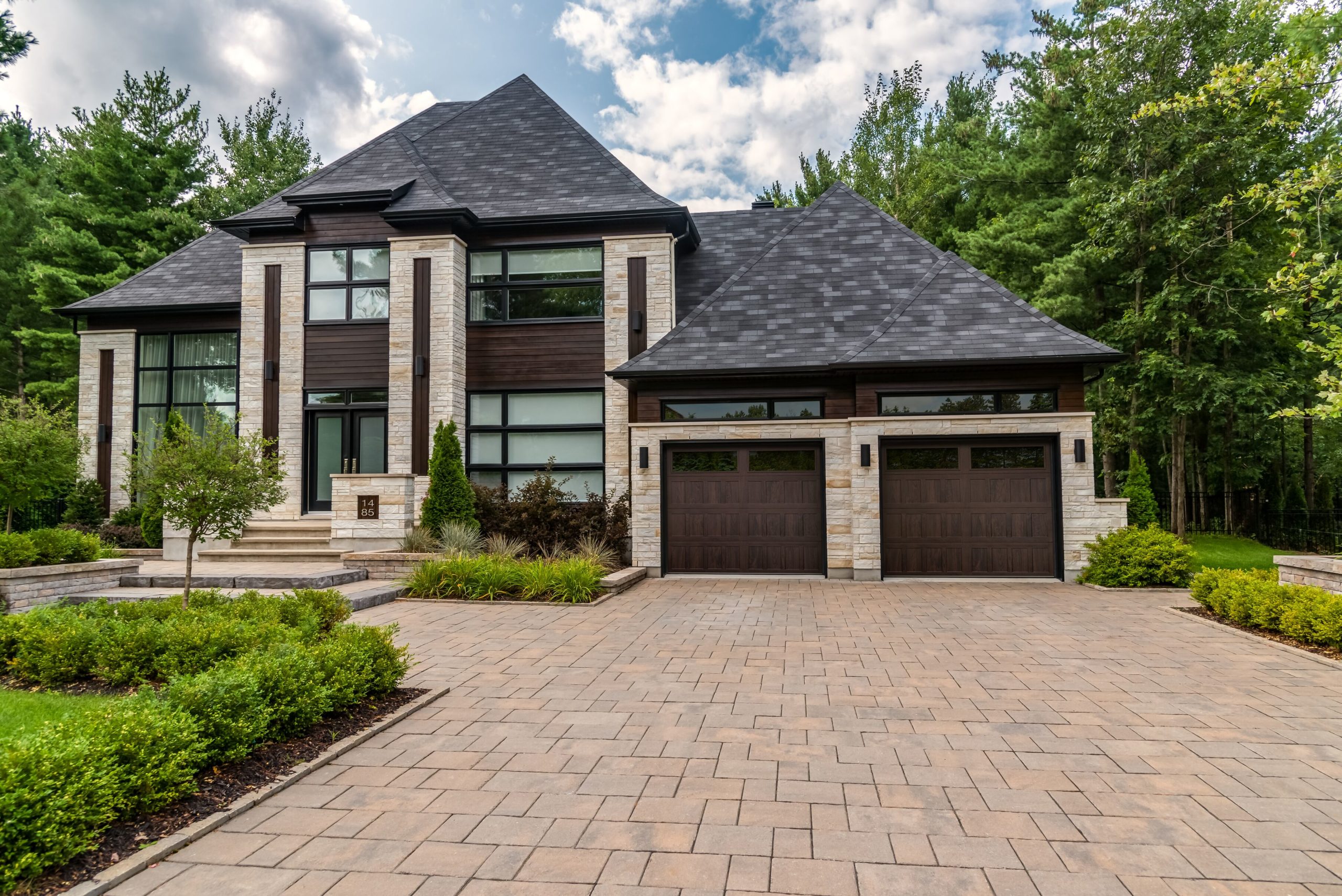 walnut wood finish garage door by chi overhead