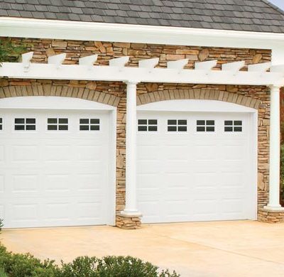 two one car short panel garage doors by amarr