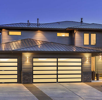 modern horizontal garage door by amarr