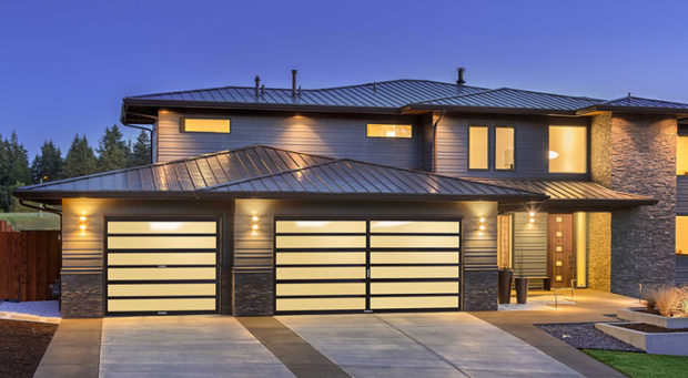 modern horizontal garage door by amarr