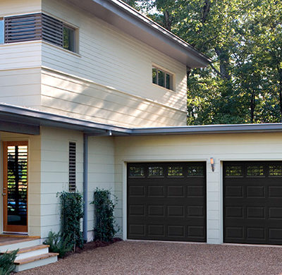 two one car garage doors by amarr