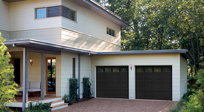 two one car garage doors by amarr