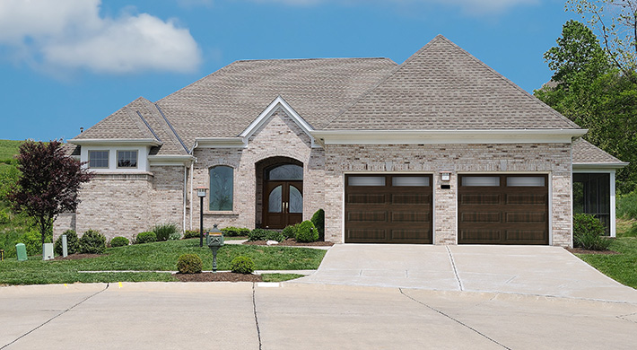 woodgrain steel garage doors by amarr