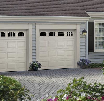 short panel stratford garage door by amarr