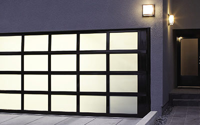 Aluminum Garage Door 521 black frame