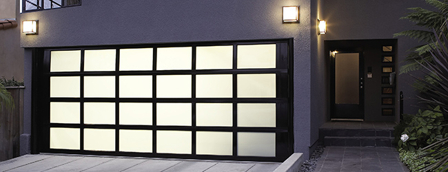 Aluminum Garage Door 521 black frame