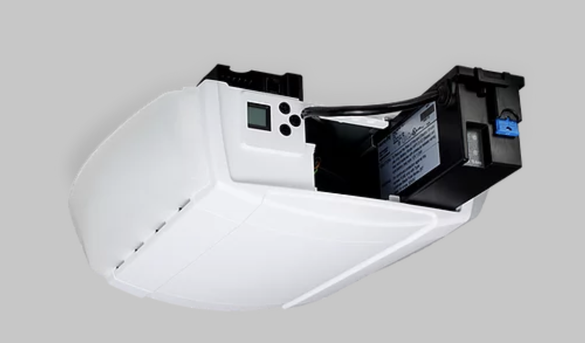 Photo of marantec 370 garage door opener with battery backup.