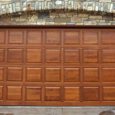 wood paneled garage door by wayne dalton
