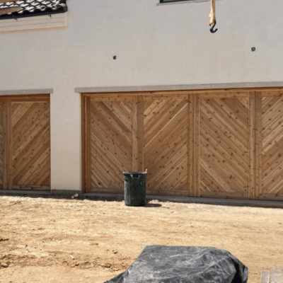 cedar chevron garage doors