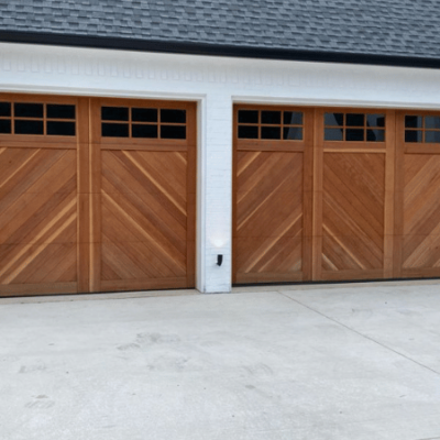 douglas fir chevron garage door