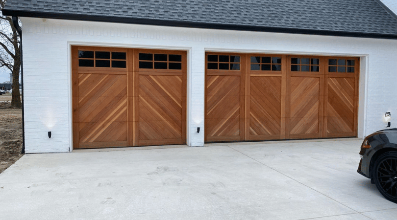 douglas fir chevron garage door