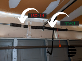 broken vs intact torsion spring