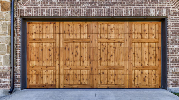 16 x 8 cedar wood garage door