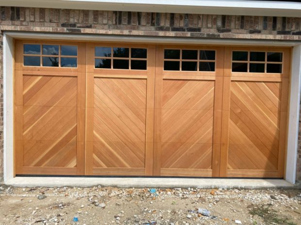 douglas fir wood garage door