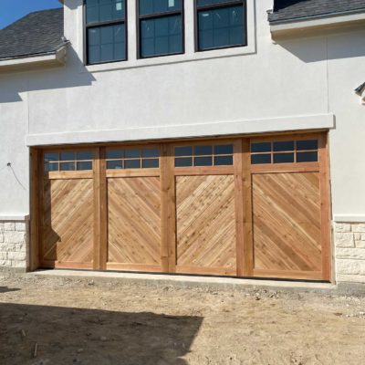 16x8 Cedar Chevron Garage Door