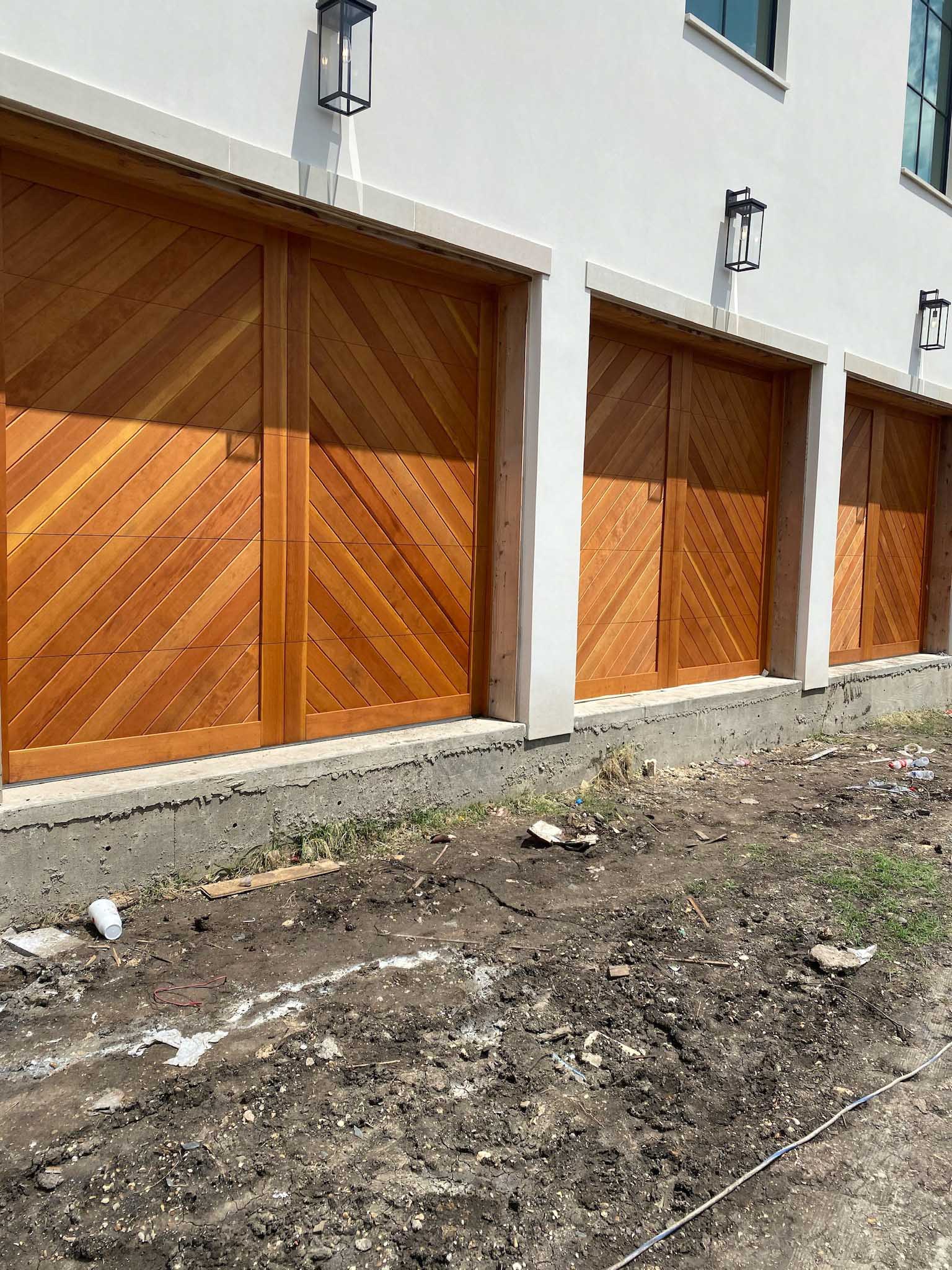 9x8 douglas fir chevron garage doors