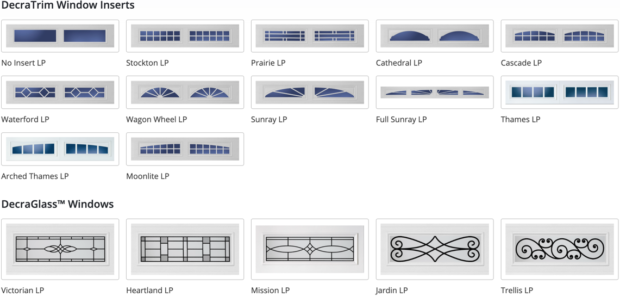 amarr designers choice window insert options0