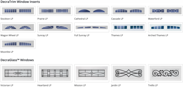 amarr hillcrest window insert options0