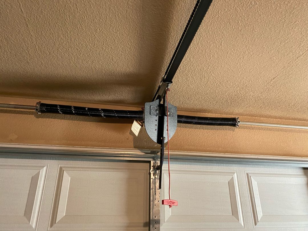 repaired garage door spring