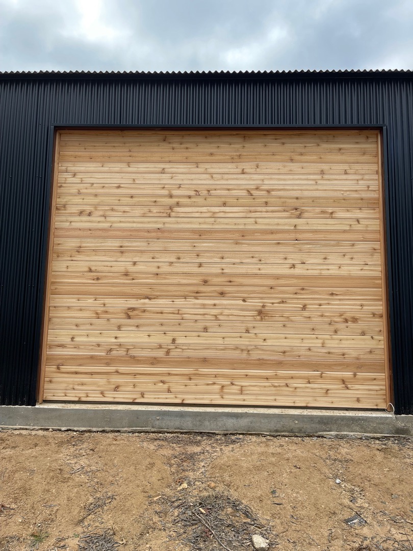 12x10 horizontal plank garage door