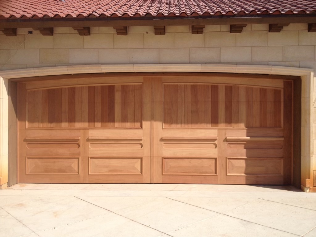 mahogany garage door