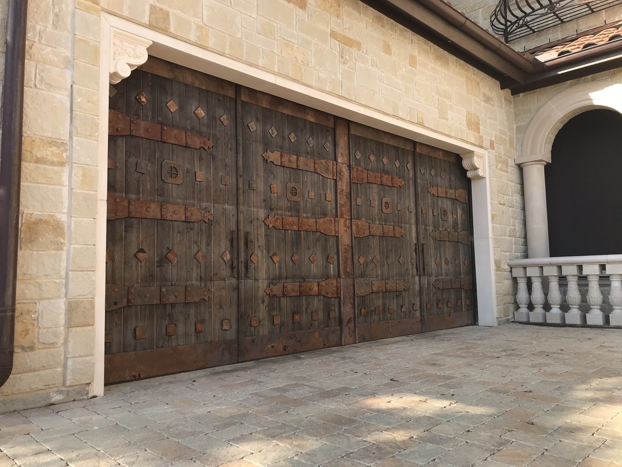 18x8 distressed cedar garage door