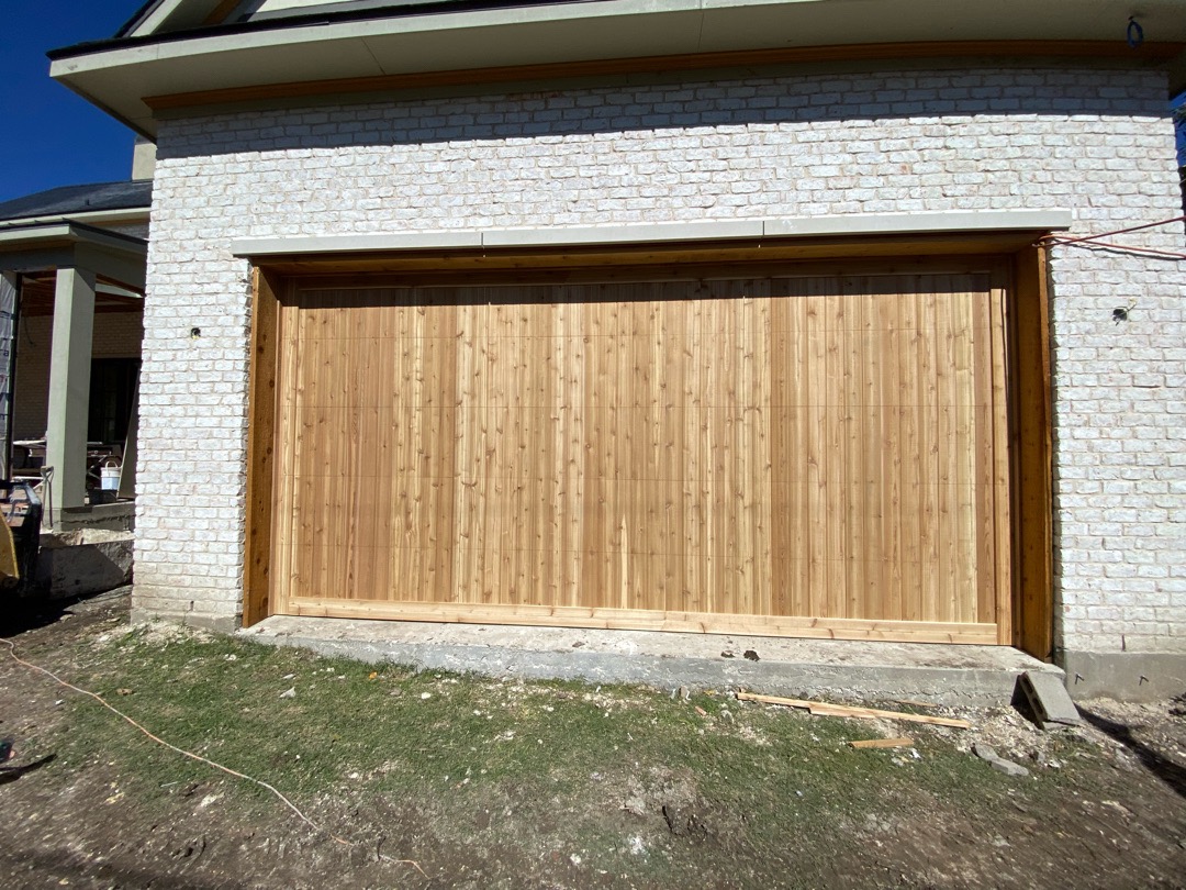 18x9 Cedar Vertical Plank Garage Door