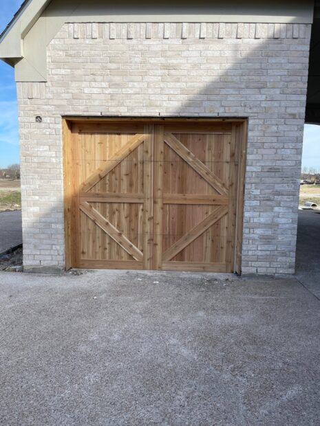8x7 cedar carriage house garage door design 101