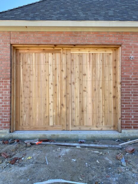 10x8 Cedar Vertical Plank Garage Doors00008