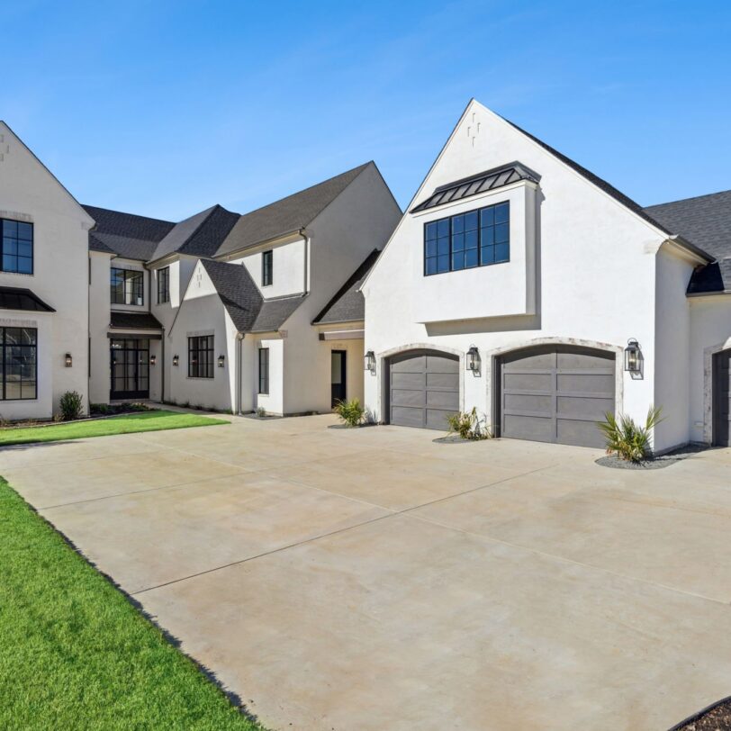 okume arched garage doors