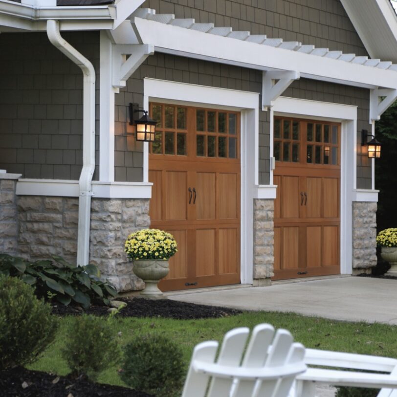 clopay reserve sc real wood garage doors