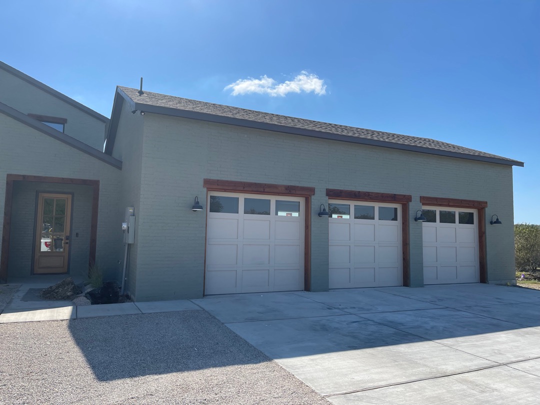 9x8 douglas fir garage doors with glass
