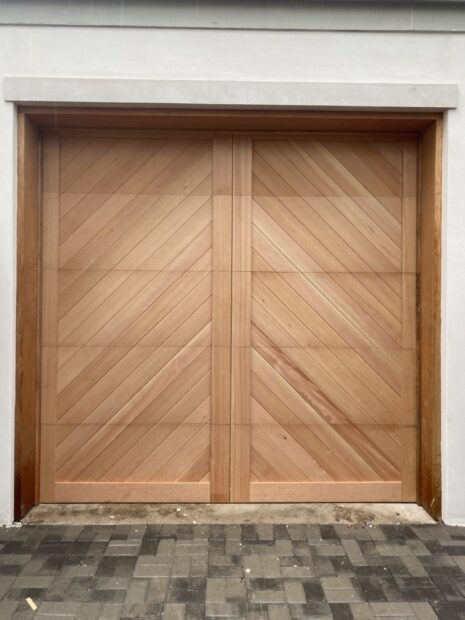 douglas fir chevron garage door